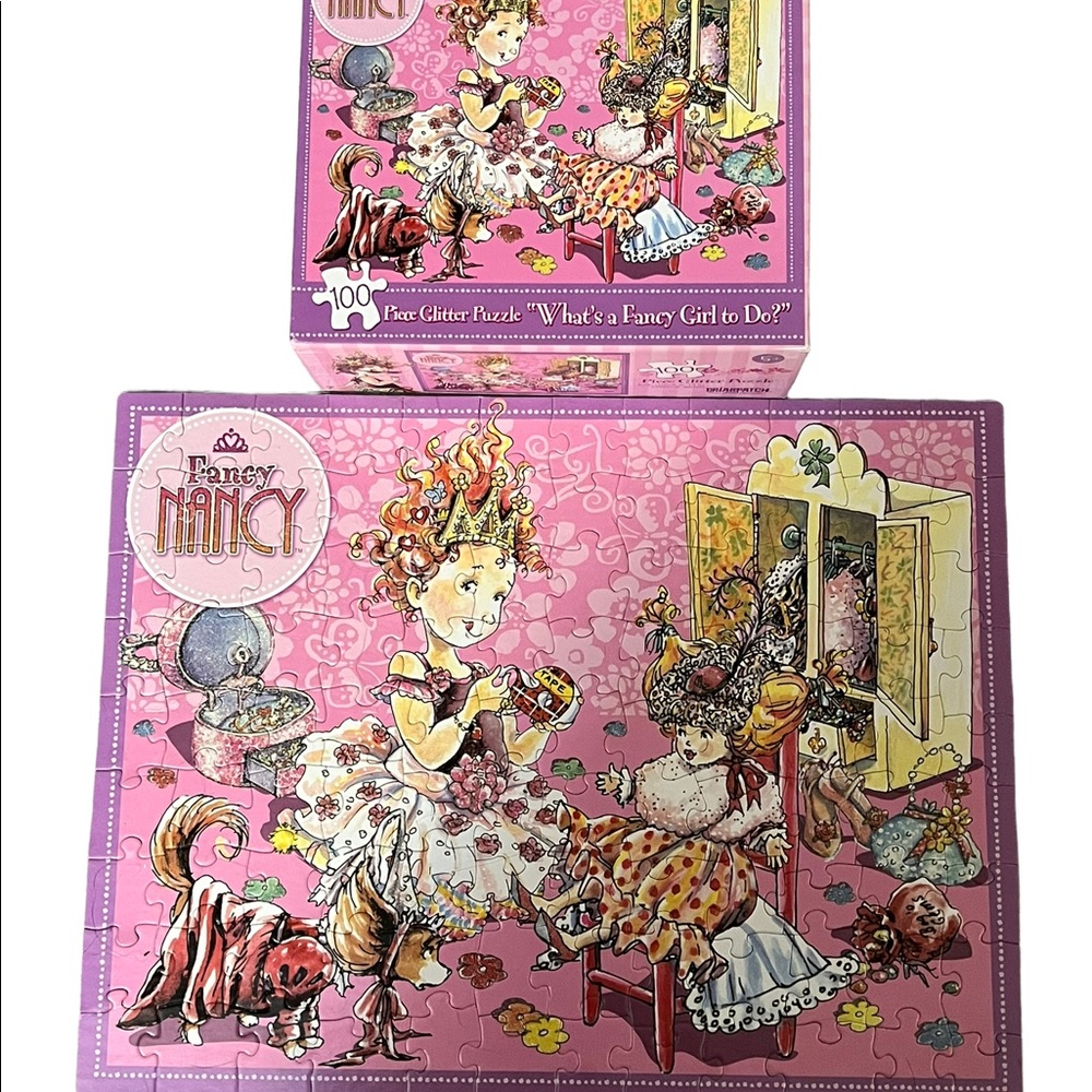 Fancy Nancy Glitter Puzzle 108 PC Briarpatch What's a Fancy Girl to Do 11.5x15